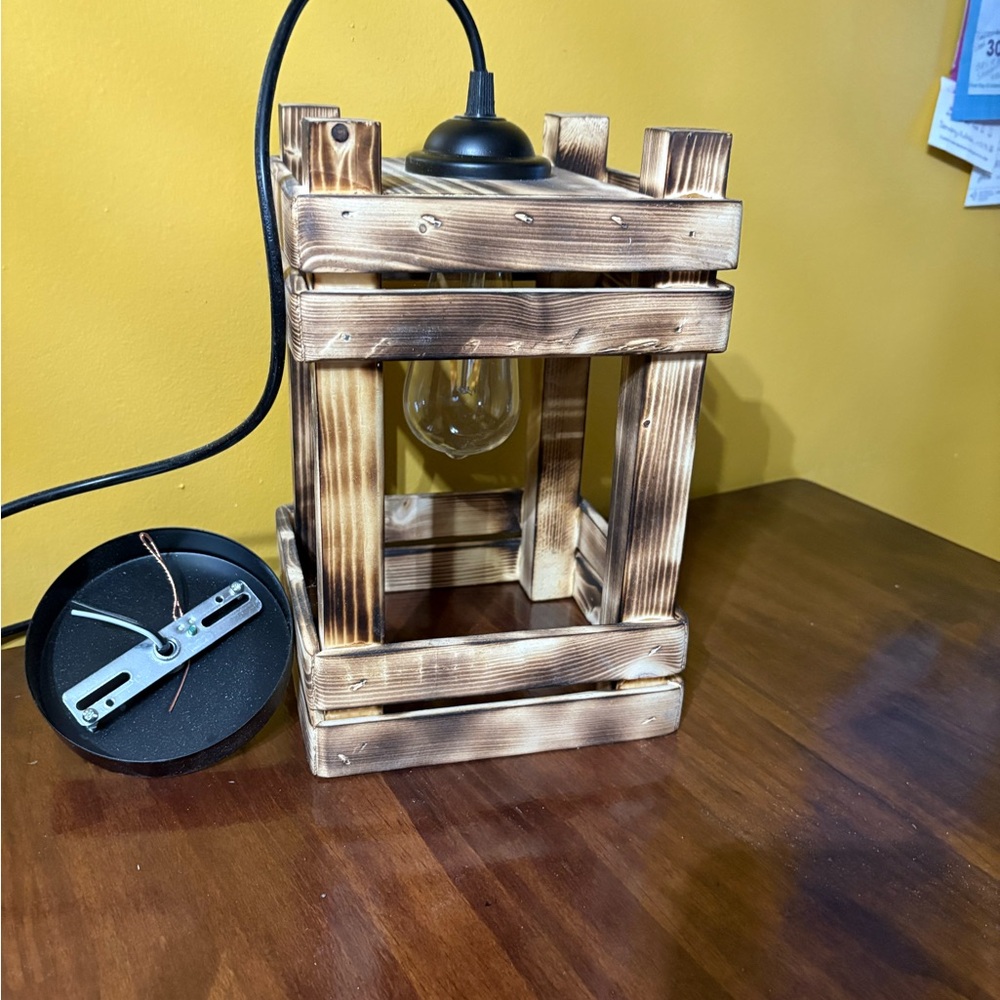 Rustic Wooden Lantern Light
